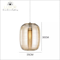 Joselina Glass Pendant - Amber / Warm White - pendant lighting