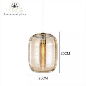 Joselina Glass Pendant - Amber / Warm White - pendant lighting