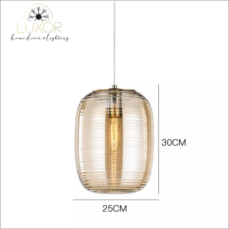 Joselina Glass Pendant - Amber / Warm White - pendant lighting