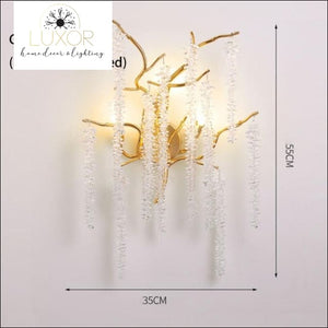 Juris Crystal Rectangular Chandelier - wall lamp / White Light - chandeliers