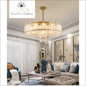 chandeliers Kaffer Gold Crystal Chandelier - Luxor Home Decor & Lighting