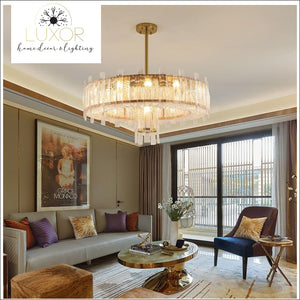 chandeliers Kaffer Gold Crystal Chandelier - Luxor Home Decor & Lighting