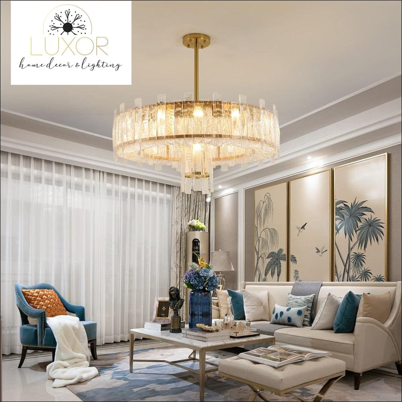 chandeliers Kaffer Gold Crystal Chandelier - Luxor Home Decor & Lighting