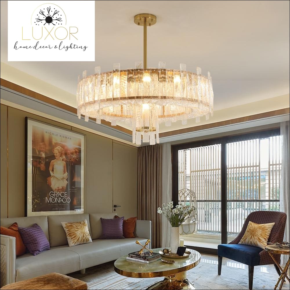 chandeliers Kaffer Gold Crystal Chandelier - Luxor Home Decor & Lighting