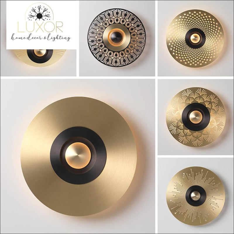 wall lighting Kalyn Gold Orbit Wall Sconce - Luxor Home Decor & Lighting