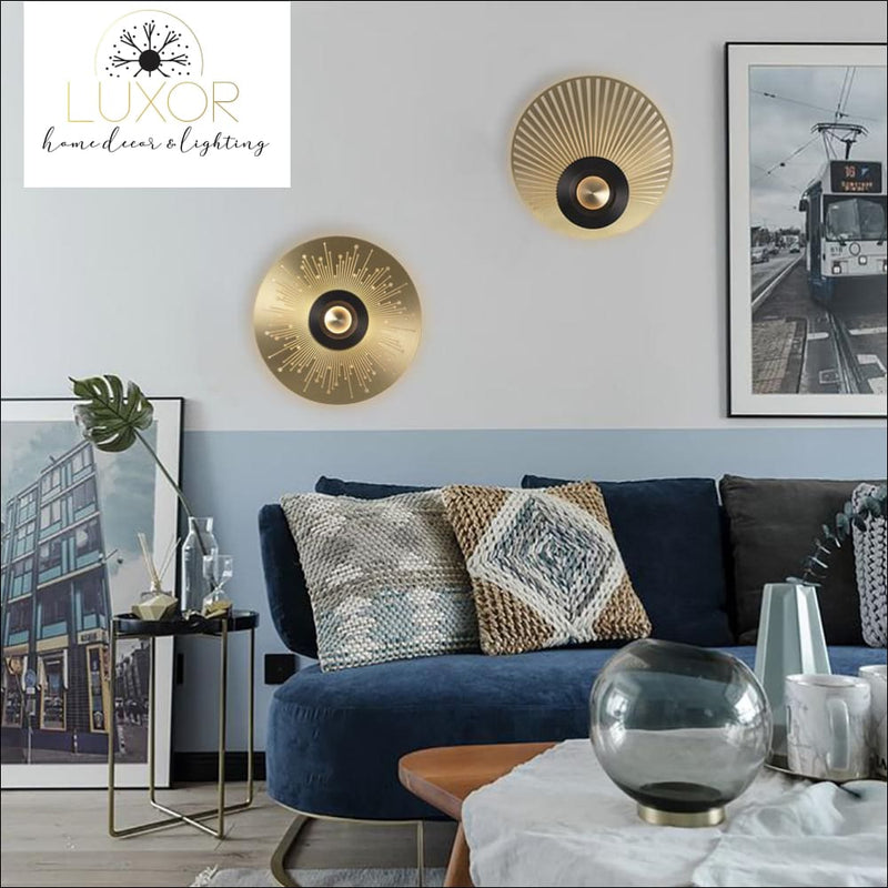 wall lighting Kalyn Gold Orbit Wall Sconce - Luxor Home Decor & Lighting