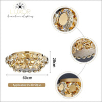 ceiling light Kari Gold Ceiling Light - Luxor Home Decor & Lighting