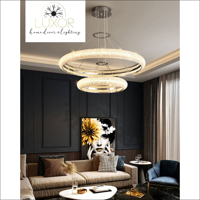 Kayla Crystal Ring Chandelier Collection - chandeliers