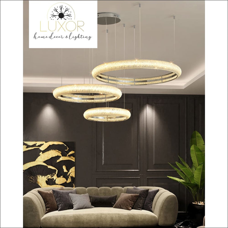 Kayla Crystal Ring Chandelier Collection - chandeliers