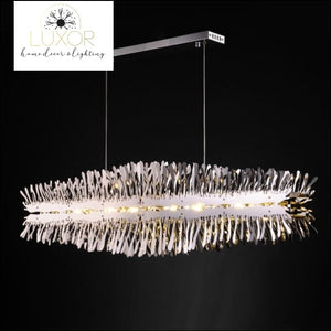 Kirly Modern Chandelier - Silver chandelier / L150xW16xH30CM / Warm White - chandeliers