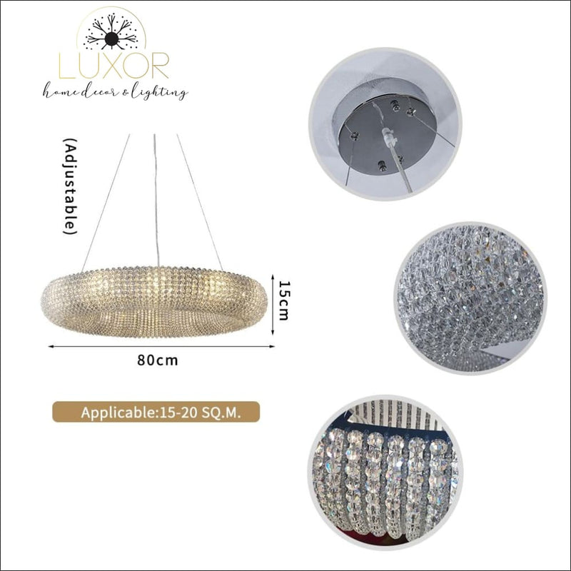 pendant lighting Kronos Crystal Ring Pendant - Luxor Home Decor & Lighting