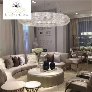 Kronos Crystal Ring Pendant - pendant lighting