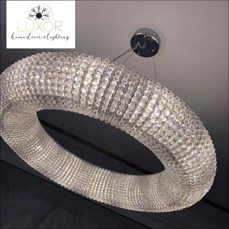 Kronos Crystal Ring Pendant - pendant lighting