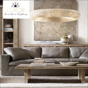 Kronos Crystal Ring Pendant - pendant lighting