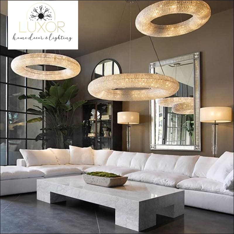 pendant lighting Kronos Crystal Ring Pendant - Luxor Home Decor & Lighting