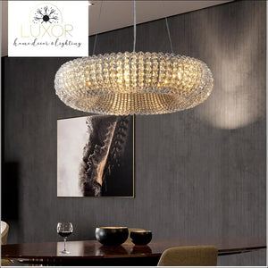 pendant lighting Kronos Crystal Ring Pendant - Luxor Home Decor & Lighting