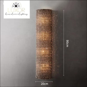 Kronos Crystal Wall Sconce - Black - W20xH90cm / Warm White - wall lighting