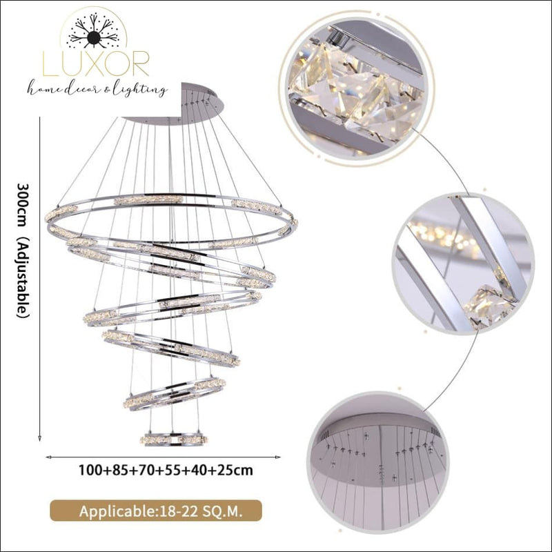 chandeliers Lana Staircase Luxury Chandelier - Luxor Home Decor & Lighting