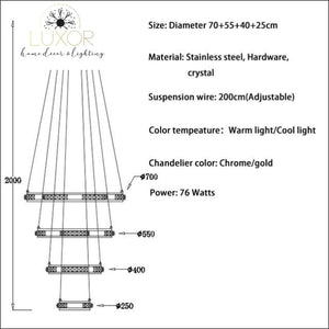 chandeliers Lana Staircase Luxury Chandelier - Luxor Home Decor & Lighting