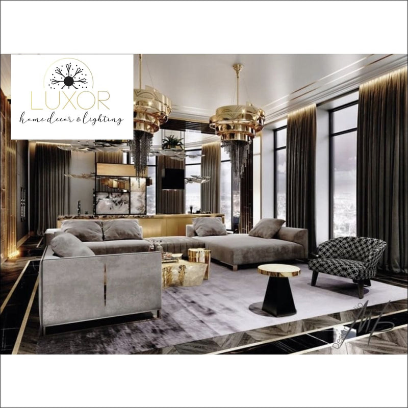 chandeliers Lanai Luxury Black Crystal Pendant - Luxor Home Decor & Lighting