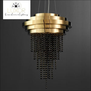 chandeliers Lanai Luxury Black Crystal Pendant - Luxor Home Decor & Lighting