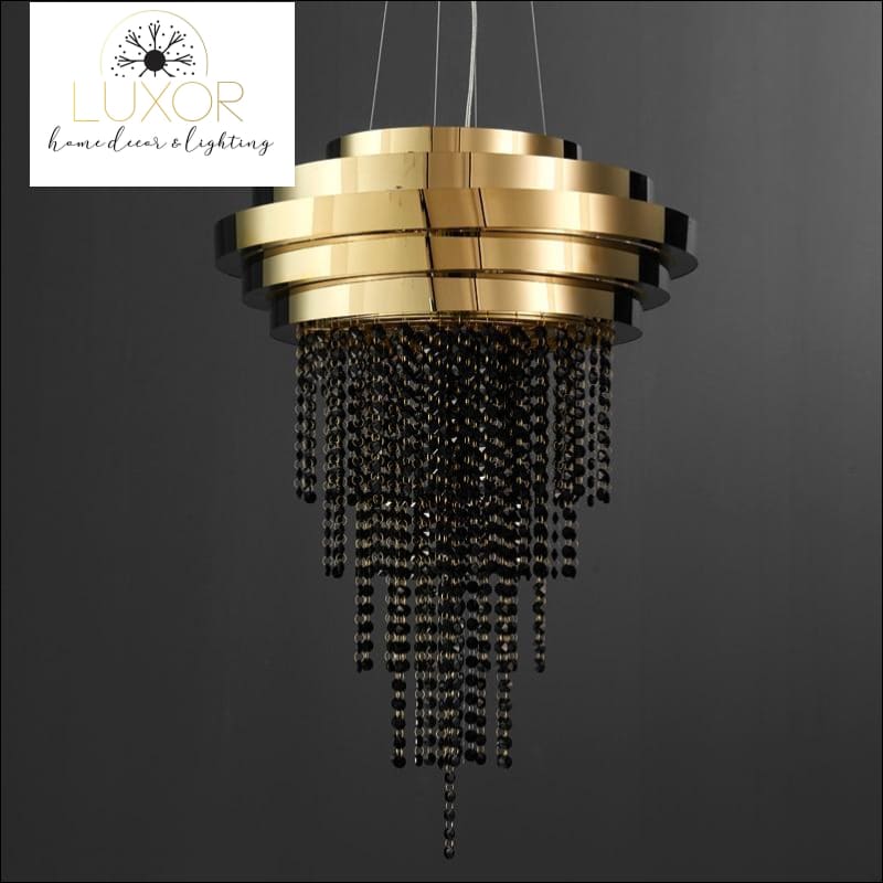 chandeliers Lanai Luxury Black Crystal Pendant - Luxor Home Decor & Lighting