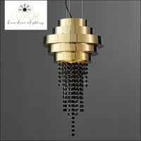 chandeliers Lanai Luxury Black Crystal Pendant - Luxor Home Decor & Lighting