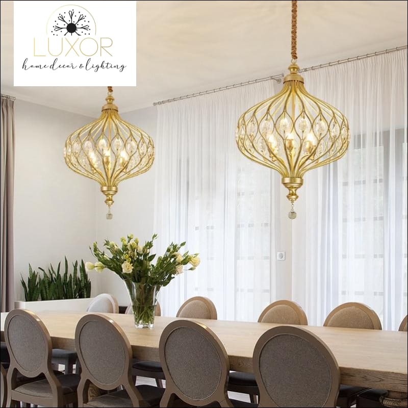 pendant lighting Lani Crystal Pendant Lamp - Luxor Home Decor & Lighting