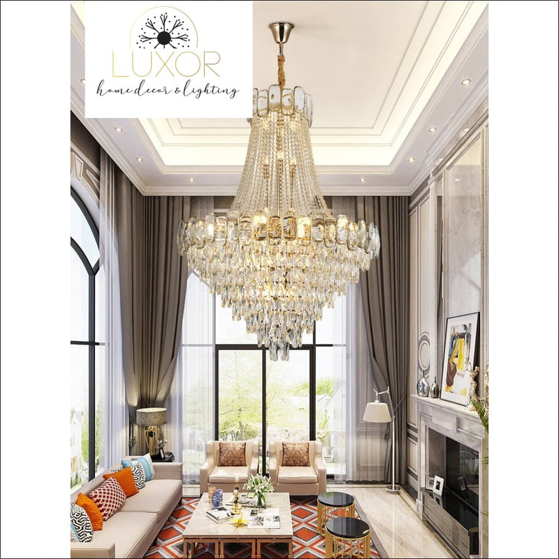 Lauri Crystal Chandelier - chandeliers