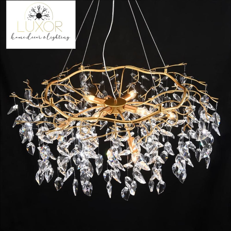 chandeliers Leaf Crystal Chandelier - Luxor Home Decor & Lighting