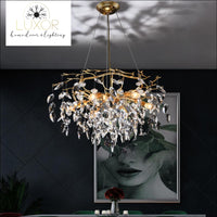 chandeliers Leaf Crystal Chandelier - Luxor Home Decor & Lighting