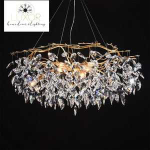 chandeliers Leaf Crystal Chandelier - Luxor Home Decor & Lighting