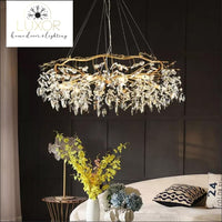 chandeliers Leaf Crystal Chandelier - Luxor Home Decor & Lighting