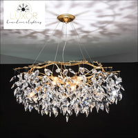 chandeliers Leaf Crystal Chandelier - Luxor Home Decor & Lighting