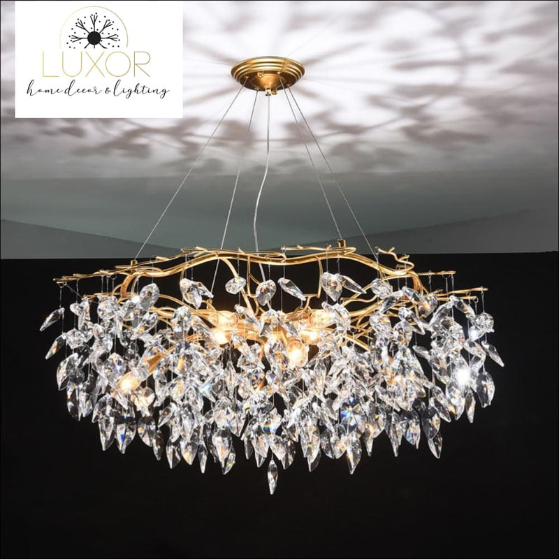 chandeliers Leaf Crystal Chandelier - Luxor Home Decor & Lighting