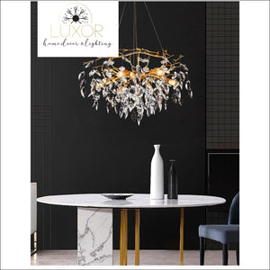 chandeliers Leaf Crystal Chandelier - Luxor Home Decor & Lighting