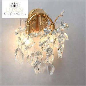 wall lighting Leaf Crystal Wall Sconce - Luxor Home Decor & Lighting