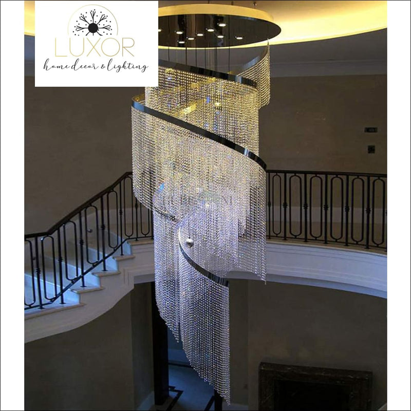 Lenise Spiral Crystal Chandelier - chandeliers