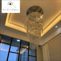 Lenise Spiral Crystal Chandelier - chandeliers