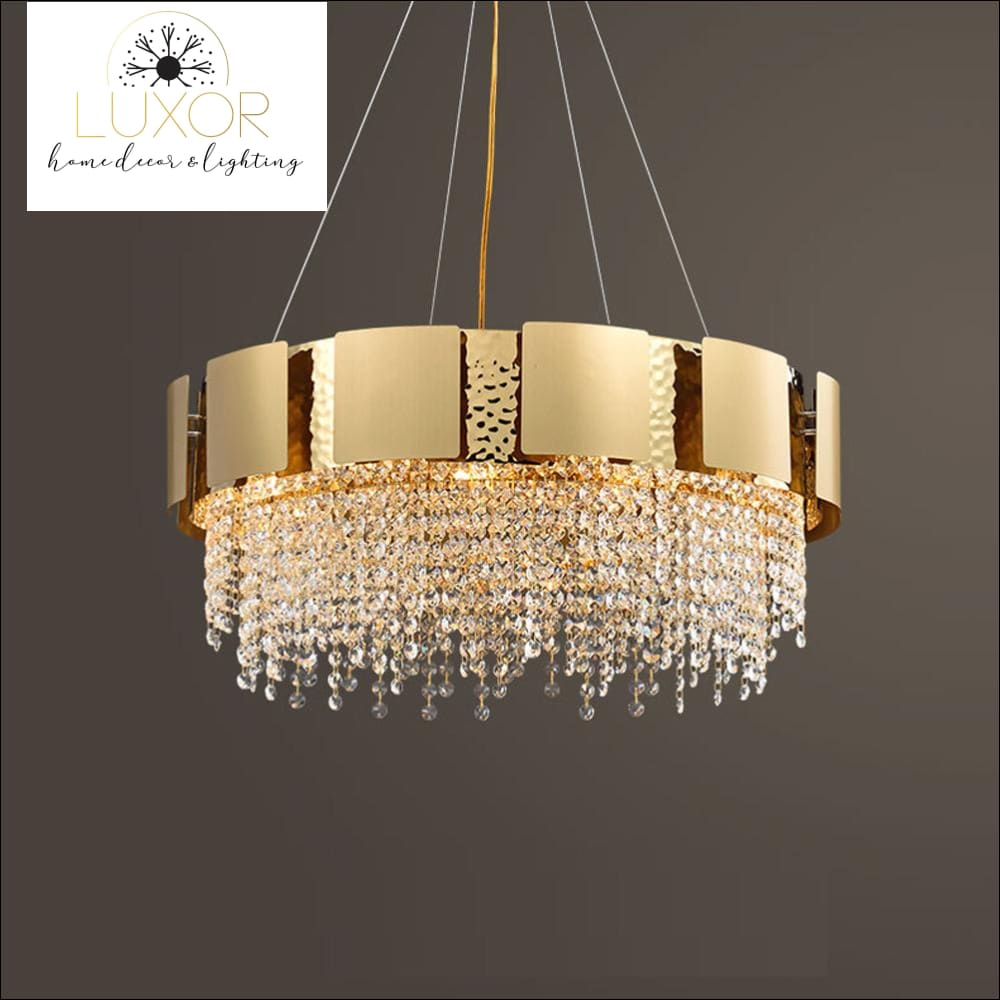 chandelier Lenora Gold Crystal Chandelier - Luxor Home Decor & Lighting