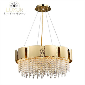 chandelier Lenora Gold Crystal Chandelier - Luxor Home Decor & Lighting