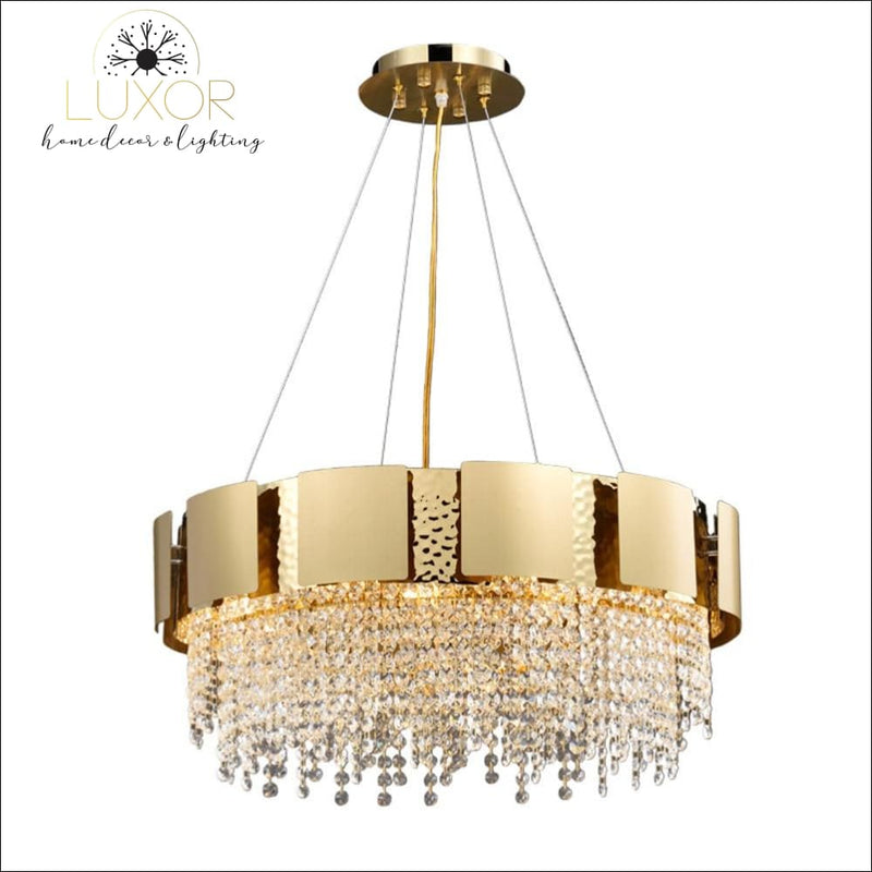 chandelier Lenora Gold Crystal Chandelier - Luxor Home Decor & Lighting
