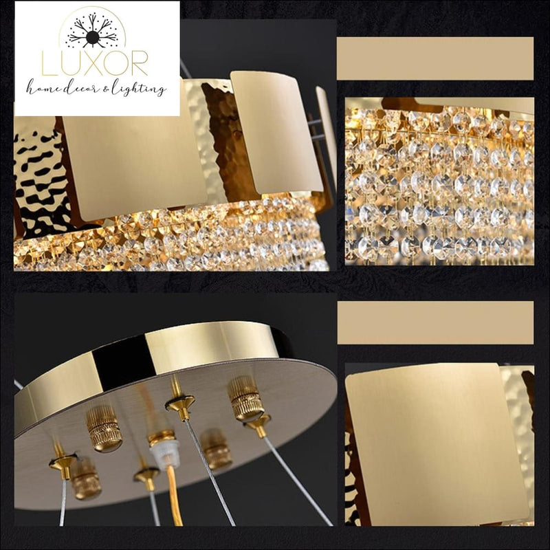 chandelier Lenora Gold Crystal Chandelier - Luxor Home Decor & Lighting