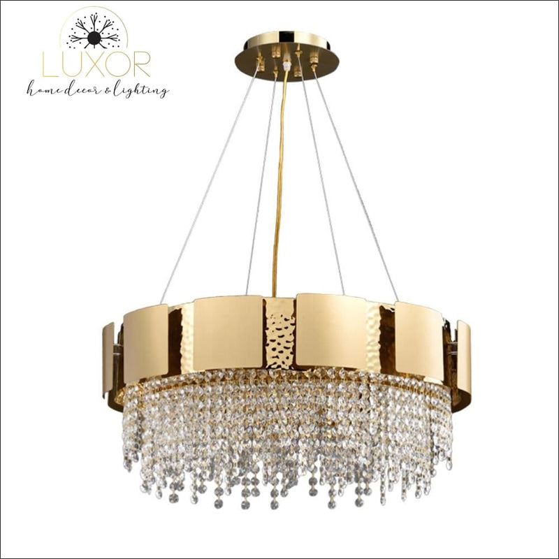 chandelier Lenora Gold Crystal Chandelier - Luxor Home Decor & Lighting