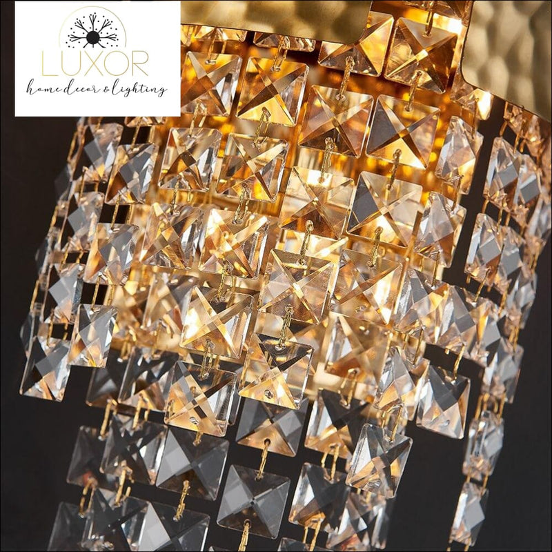 wall lighting Lenora Gold Crystal Wall Sconce - Luxor Home Decor & Lighting
