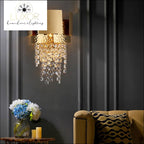wall lighting Lenora Gold Crystal Wall Sconce - Luxor Home Decor & Lighting
