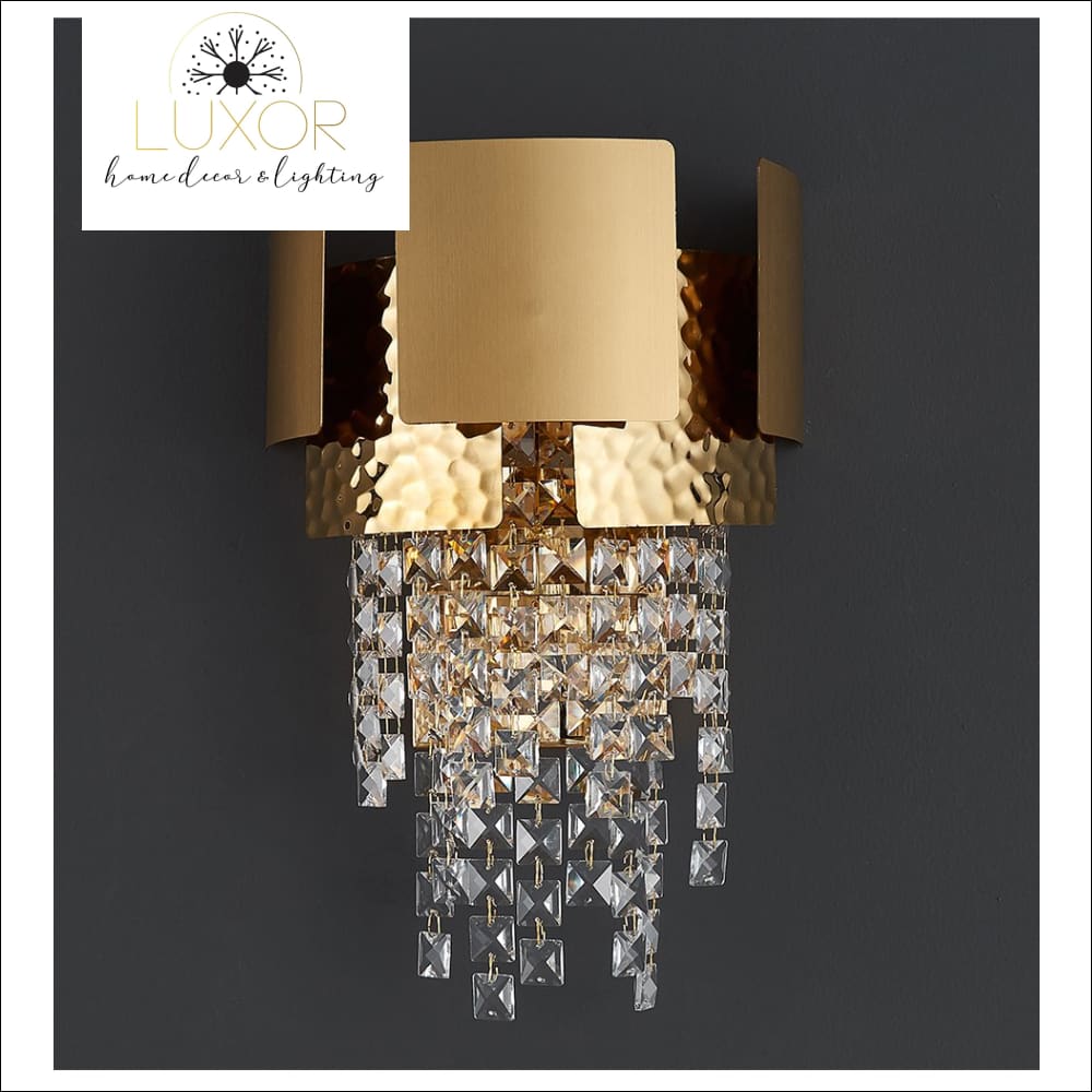 wall lighting Lenora Gold Crystal Wall Sconce - Luxor Home Decor & Lighting