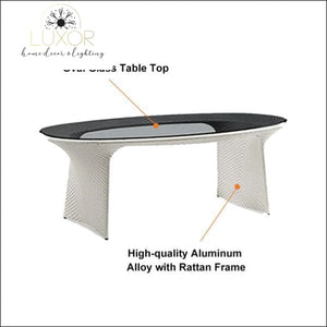 Lensi Modern 7 Piece Outdoor Dining Set - Outdoor Seating
