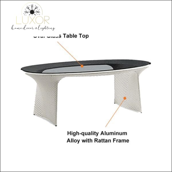 Lensi Modern 7 Piece Outdoor Dining Set - Outdoor Seating
