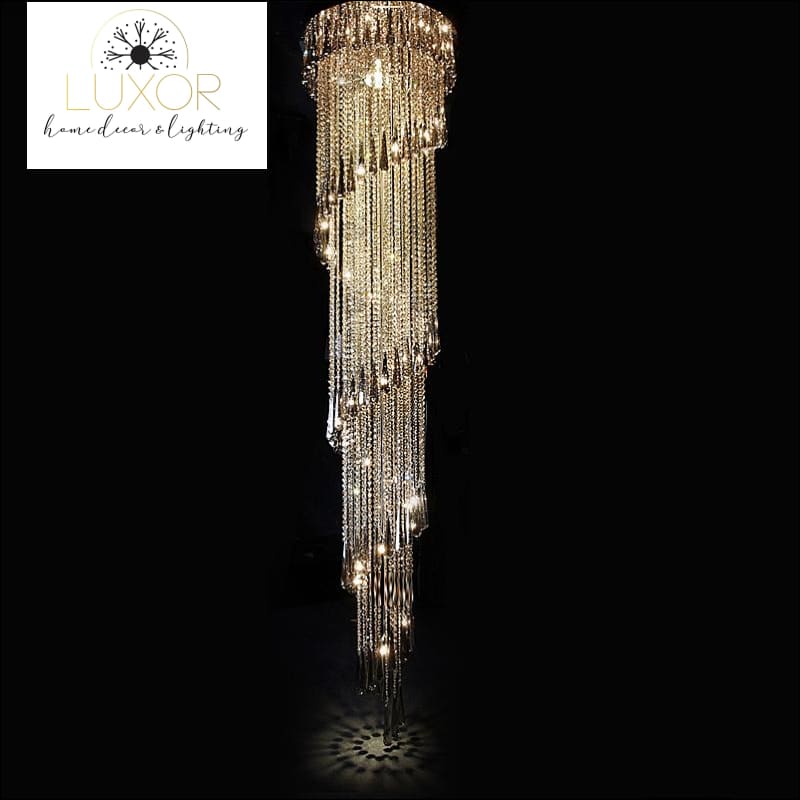 chandeliers Leuther Spiral Crystal Chandelier - Luxor Home Decor & Lighting